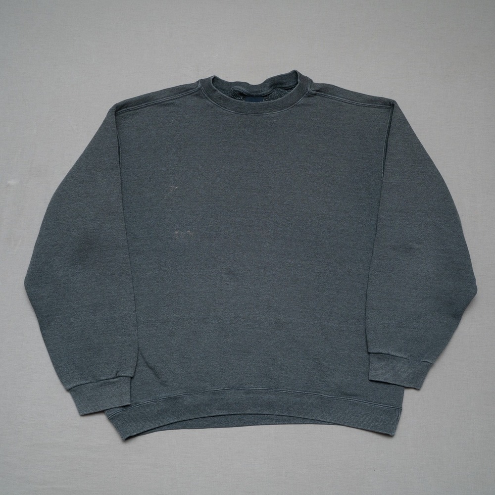 Vintage 90s Y2k PLUMA Sweatshirt Adult XL Gray Crewneck Distressed Crewneck